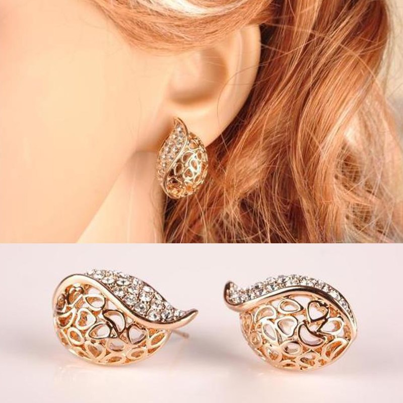 Golden Leaf Earrings For Women