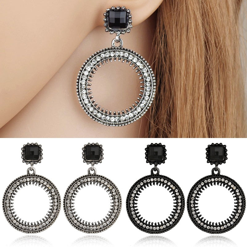 Crystal Circle Earring For Women