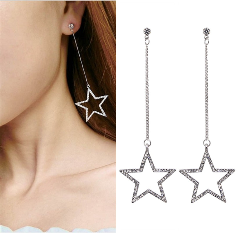 Five-Pointed Star Earrings For Women