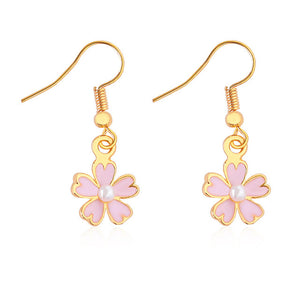 Pink Blossoms Earrings For Women
