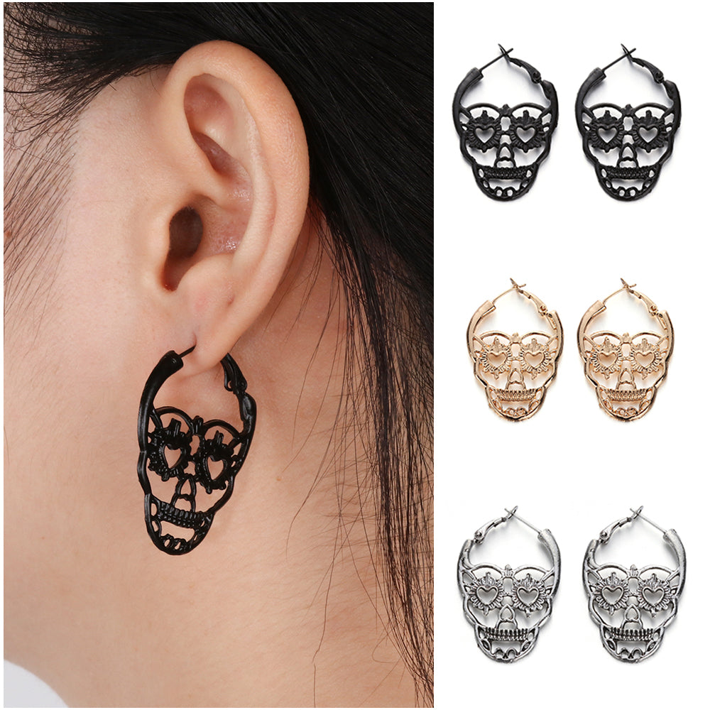 Skeleton Skull Earrings For Women