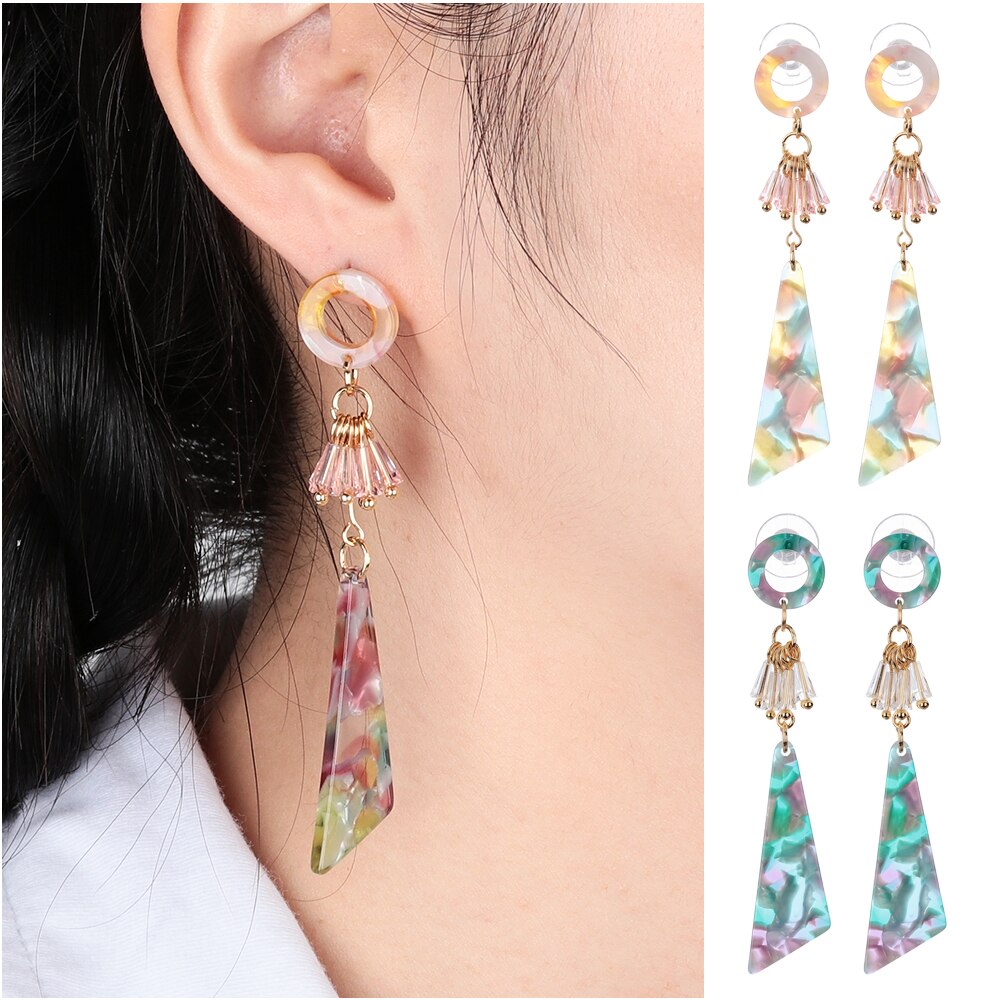 Colorful Triangle Earrings For Women