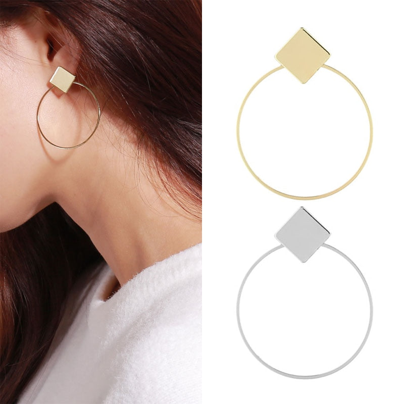 Big Circle Geometric Earrings For Women